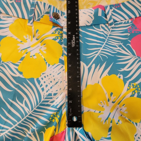 Loudmouth Heritage‎ Pants Mens 32x32 Long NWOT Golf Hawaiian Flowers Tropical - Picture 6 of 7
